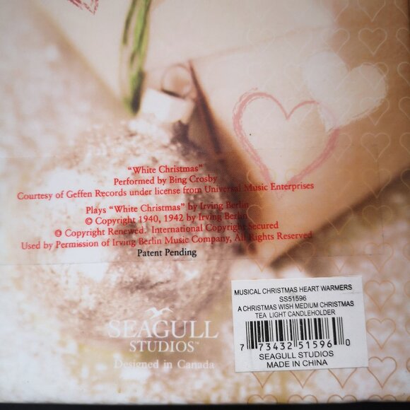 Seagull Studios Heart Warmers Christmas Medium Tea Light Candle Holder - Picture 11 of 11